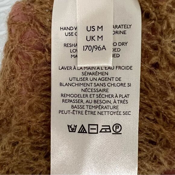 Free People Lulu Over-Sized V-Neck Waffle Knit Sweater Size Medium - Picture 4 of 6